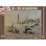 Meeting of The Mods Blackpool Prom Nostalgic 1960's Scene Metal Wall Art