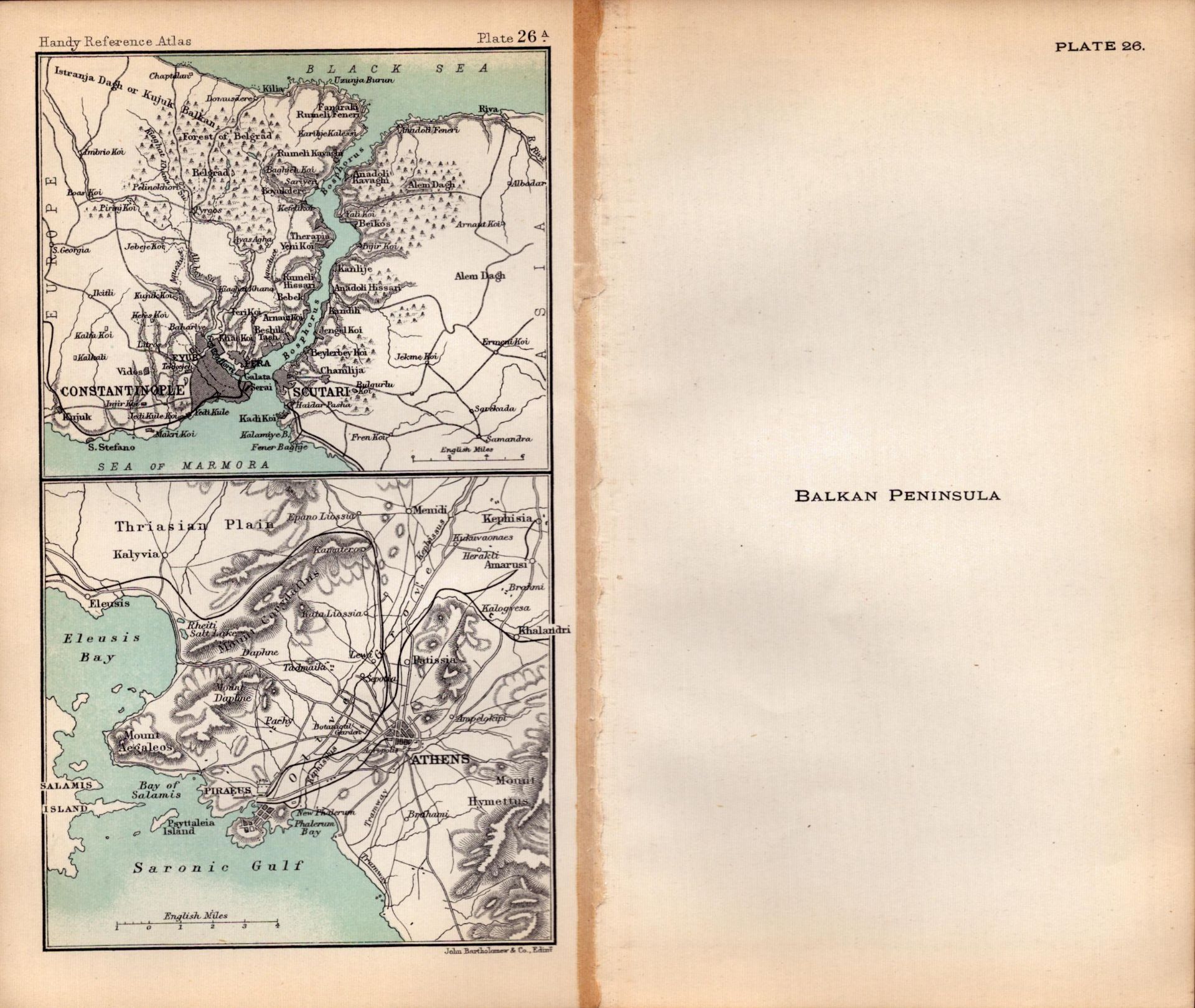 Balkan Peninsula Double Sided Victorian Antique 1898 Map. - Image 2 of 3