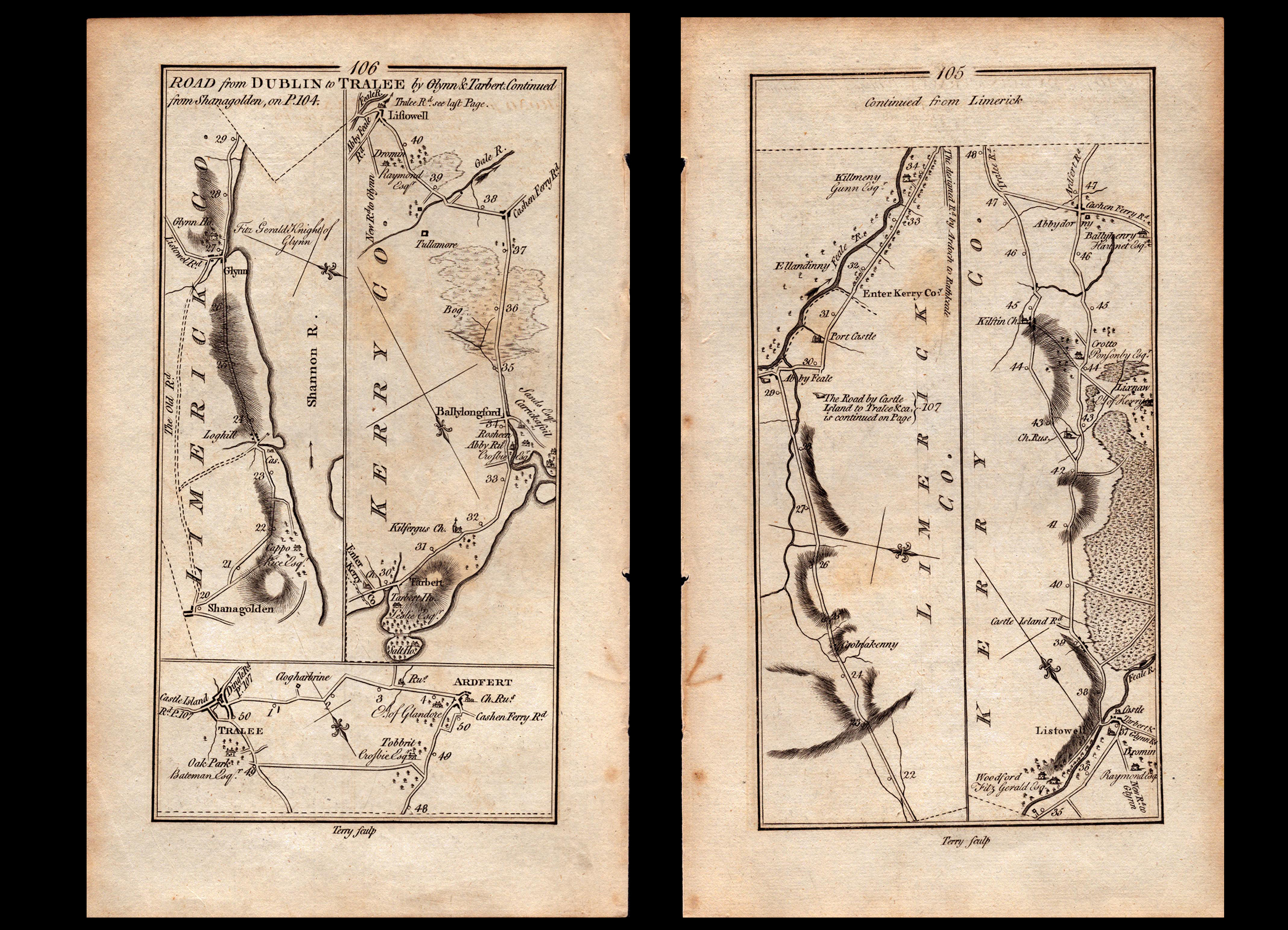 Ireland Rare Antique 1777 Map Kerry Listowel Tralee Limerick Etc.