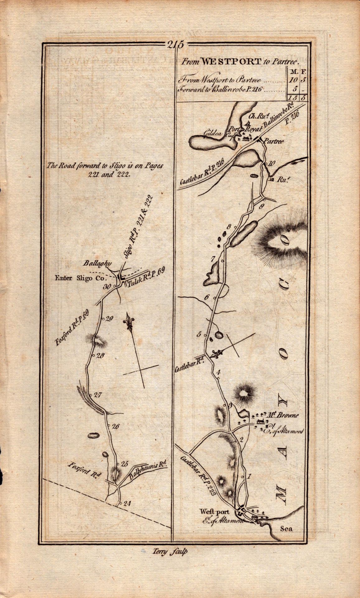 Ireland Rare Antique 1777 Map Mayo Westport Tuam Kilboyne Castlebar. - Image 3 of 4