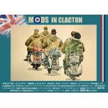 Mod Teenagers Run Amok In Clacton Nostalgic Scene 1960's Metal Wall Art