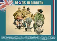 Mod Teenagers Run Amok In Clacton Nostalgic Scene 1960's Metal Wall Art