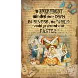 Alice In Wonderland ""The Duchess"" Designed Quote Metal all Art