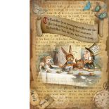 Alice In Wonderland ""The March Hare"" Designed Quote Metal Wall Art