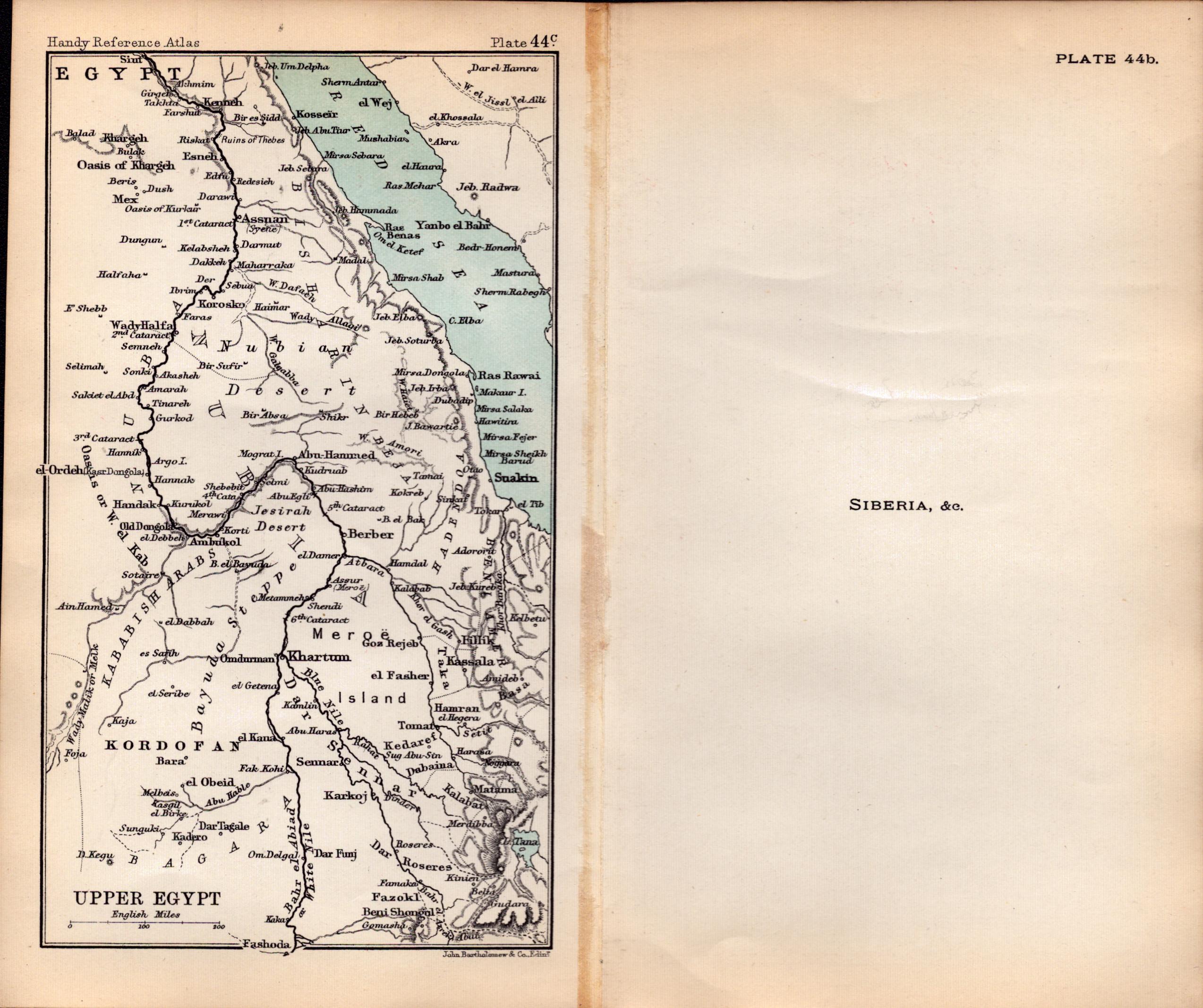 Siberia Area Double Sided Victorian Antique 1896 Map. - Image 2 of 3