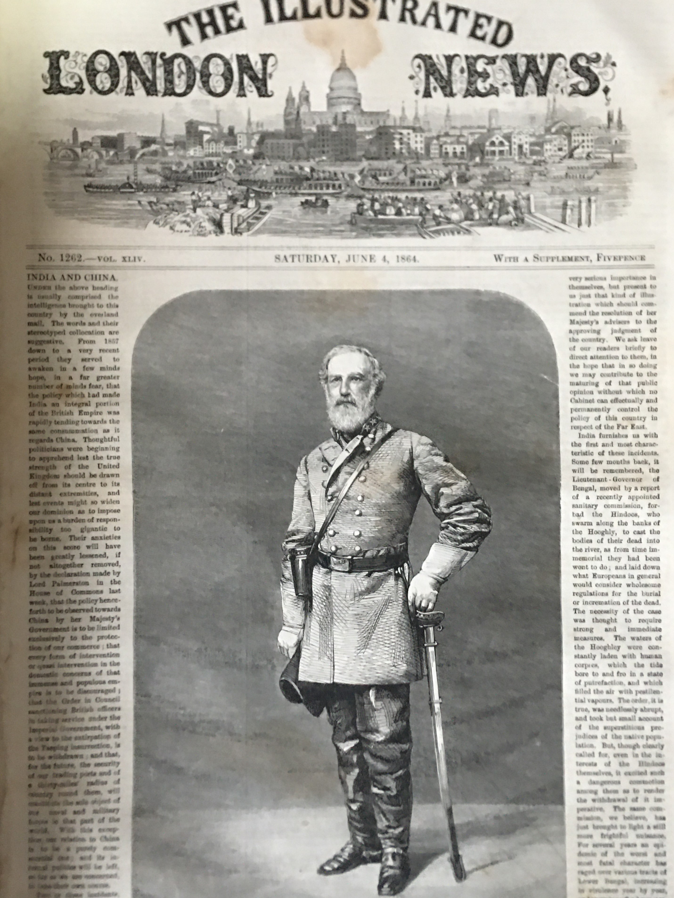 Illustrated London News 160 Years Old Antique Bound Jan-June 1864 Over 600 Pages. - Bild 3 aus 15