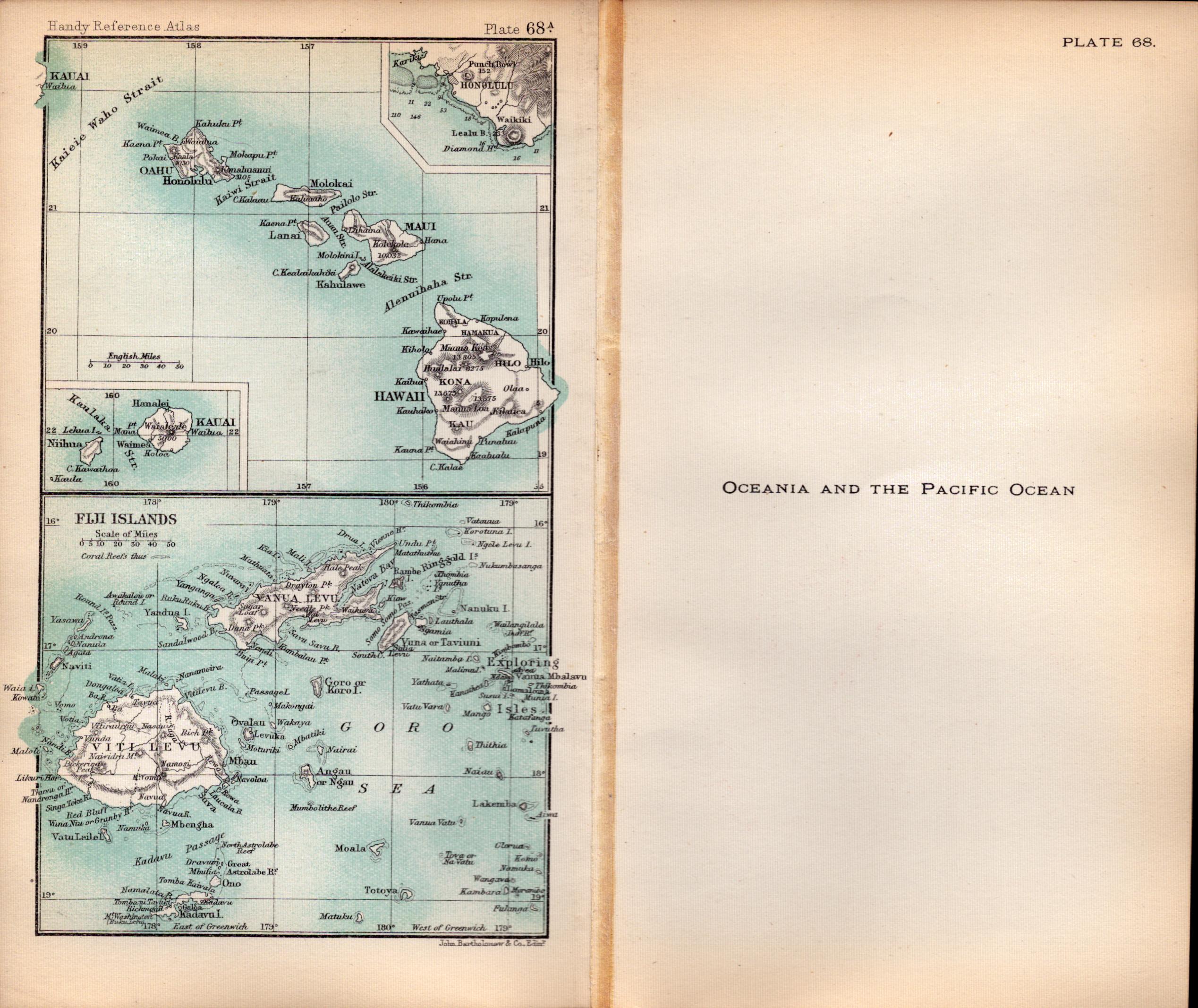 Oceania & Pacific Ocean Double Sided Victorian Antique 1896 Map. - Image 2 of 3