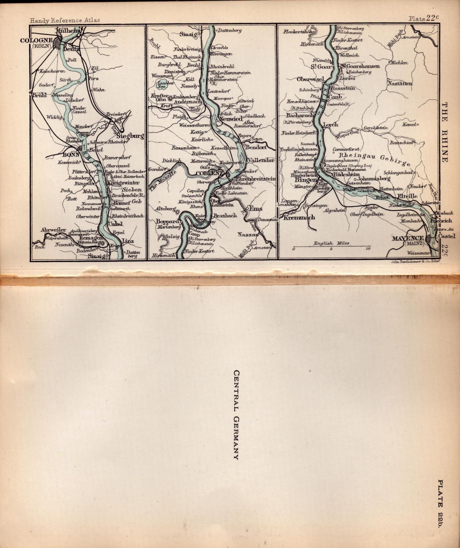 The Germany Empire Double Sided Victorian Antique 1898 Map. - Image 2 of 2