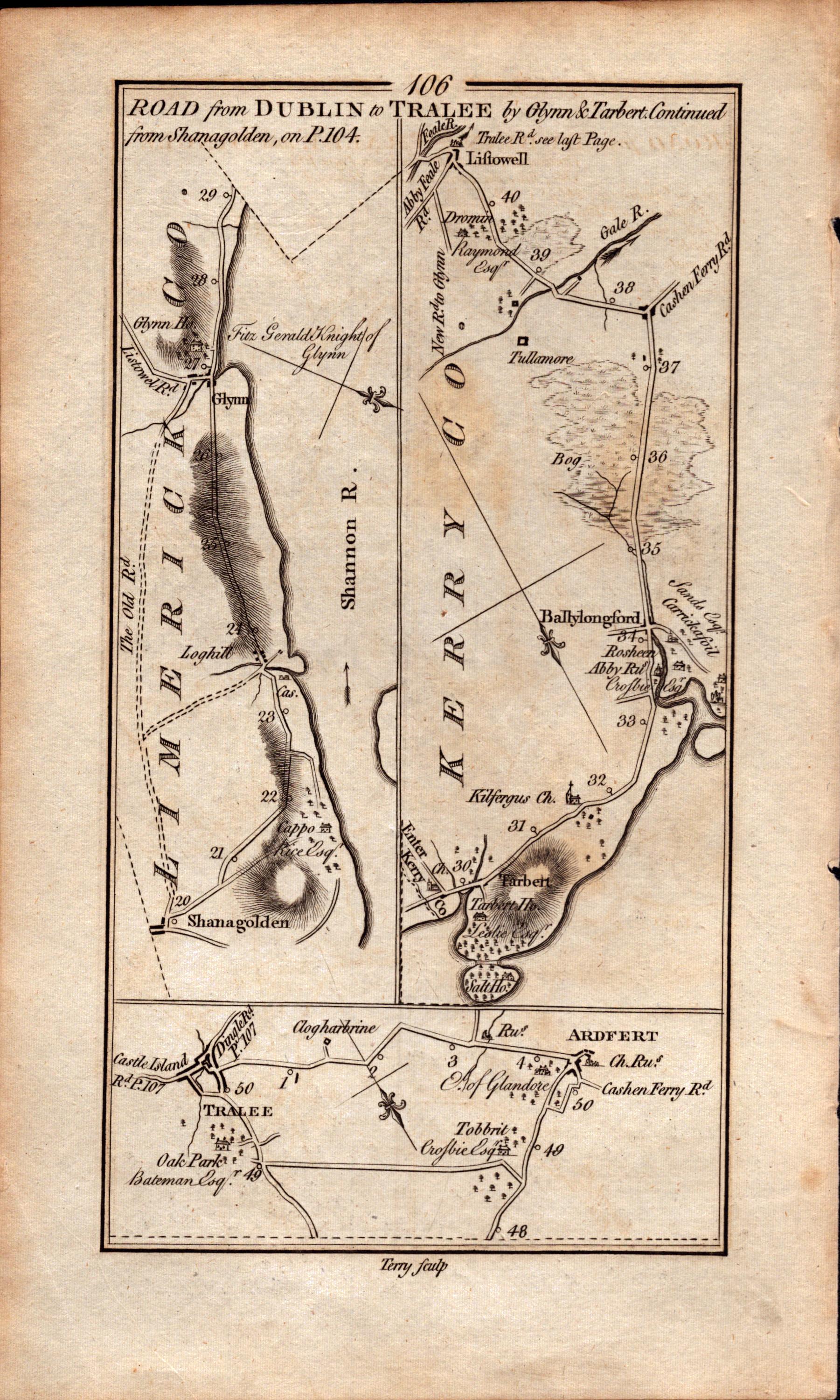 Ireland Rare Antique 1777 Map Kerry Listowel Tralee Limerick Etc. - Bild 2 aus 4