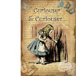Alice In Wonderland ""Curiouser & Curiouser"" Designed Quote Metal Wall Art