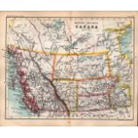 Canada Western Provinces Double Sided Victorian Antique 1896 Map.