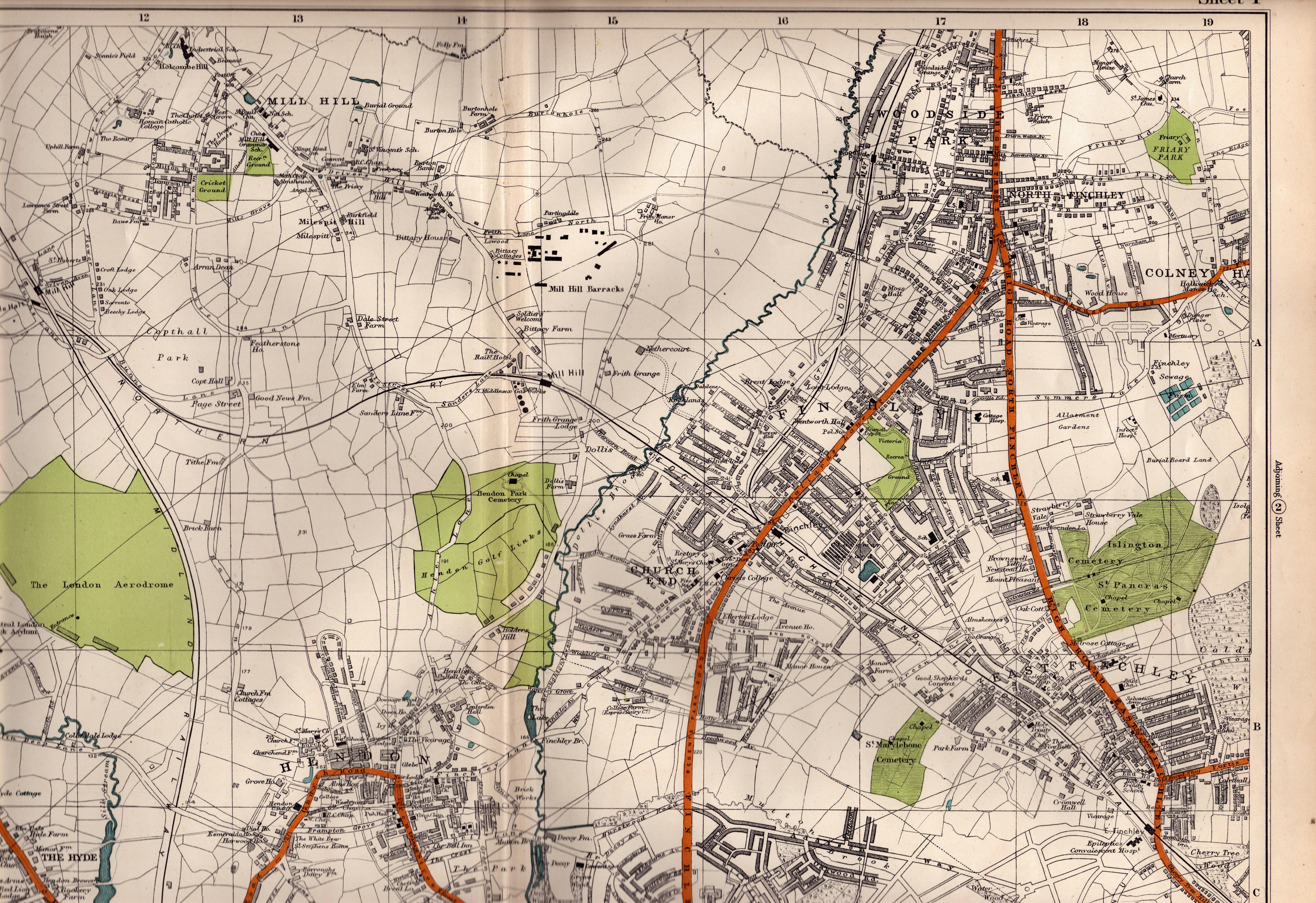 Collection 9 Rare Vintage George Bacon London & Suburbs Large Scale Maps - Bild 7 aus 9