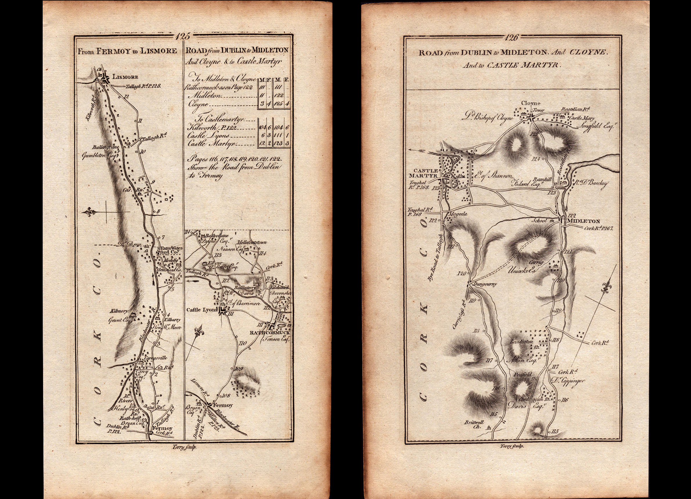 Ireland Rare Antique 1777 Map Co Cork Lismore Midleton Fermoy Cloyne Mogeely. - Bild 3 aus 4