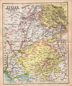 Punjab Rajputana Kashmir Double Sided Victorian Antique 1898 Map.