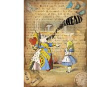 Alice In Wonderland ""The Queen Of Hearts"" Designed Quote Metal Plaque