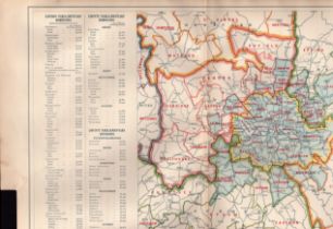 Bacons Vintage London & Environs Parliamentary Boroughs Detailed Map.