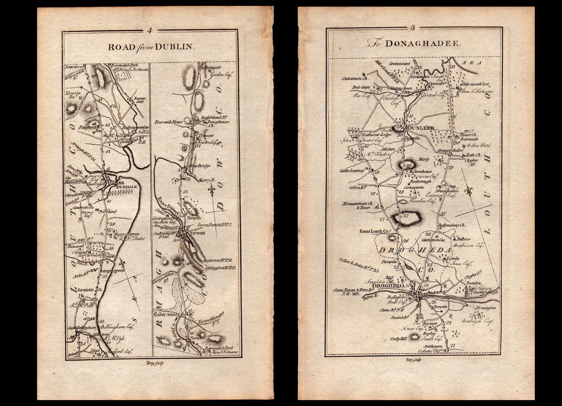 Ireland Rare Antique 1777 Map Drogheda Dundalk Newry Co Louth Armagh Down.