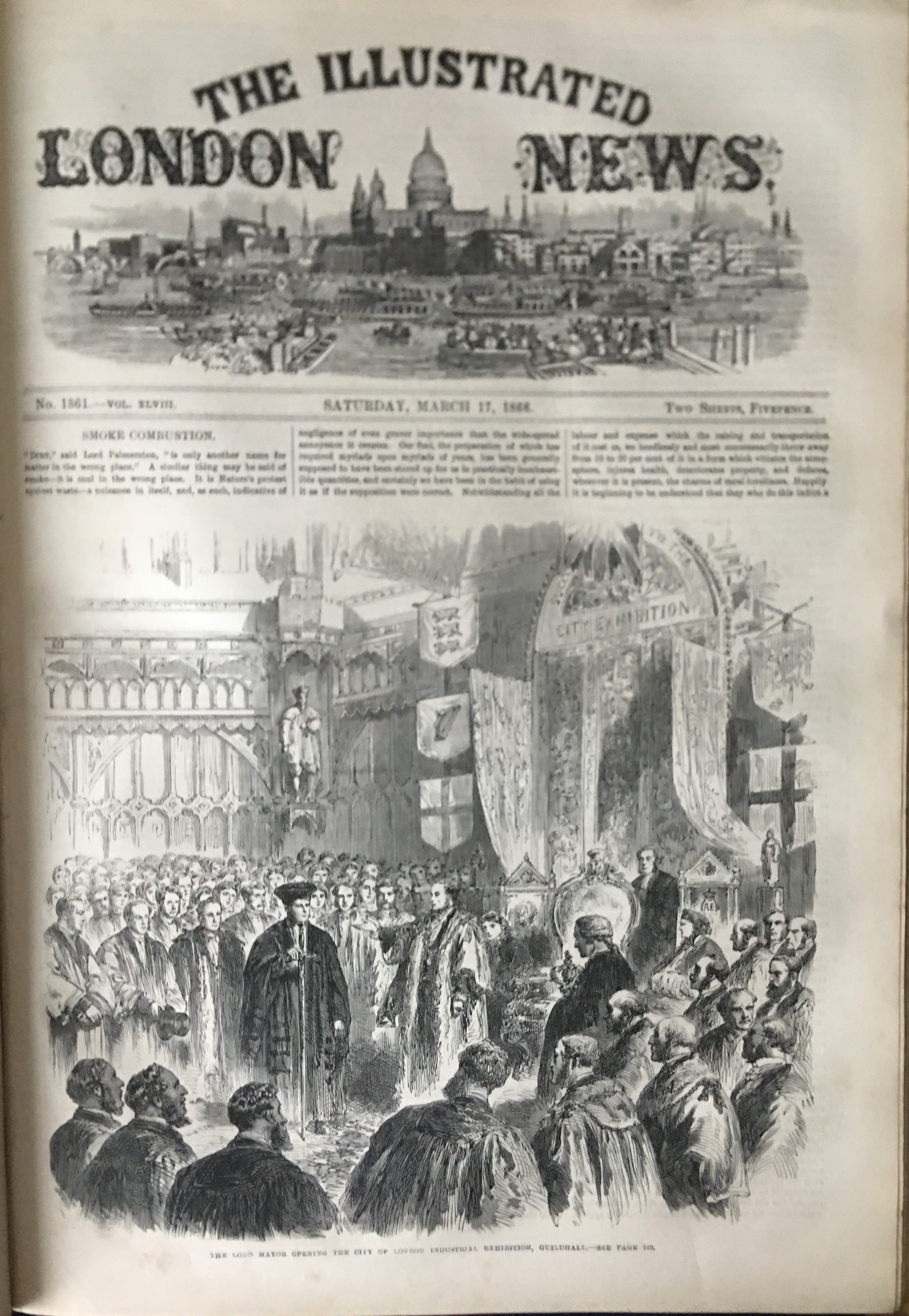 Illustrated London News 158 Years Old Antique Bound Jan-June 1866 Over 600 Pages. - Image 2 of 15