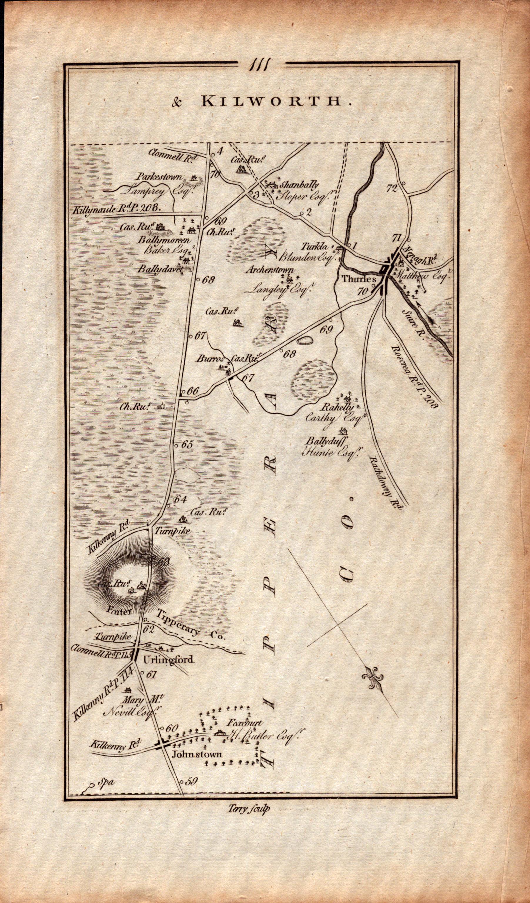 Ireland Rare Antique 1777 Map Dublin Rock of Cashel Newport Tipperary . - Bild 3 aus 3