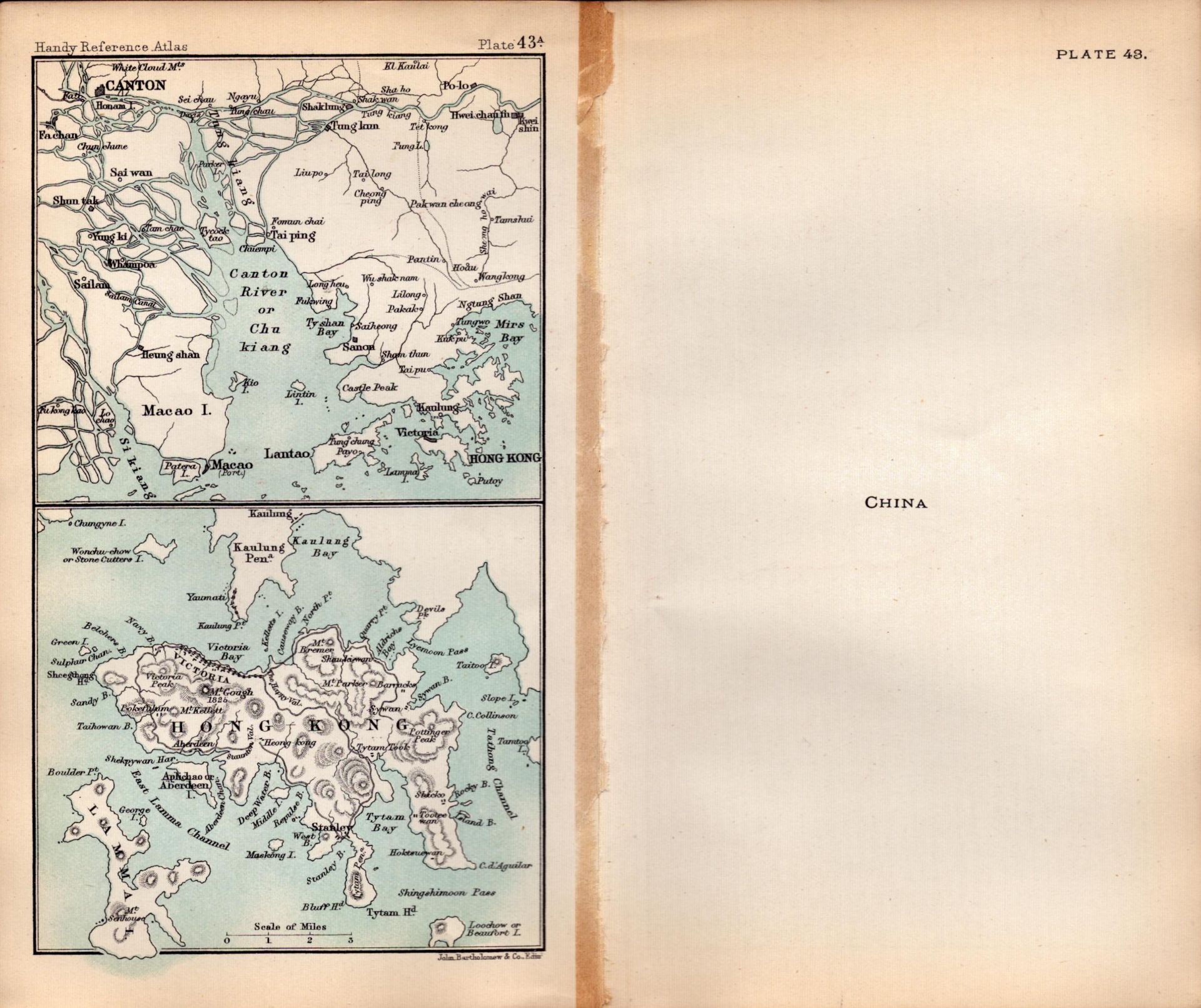 China Area Double Sided Antique 1896 Map. - Image 2 of 3