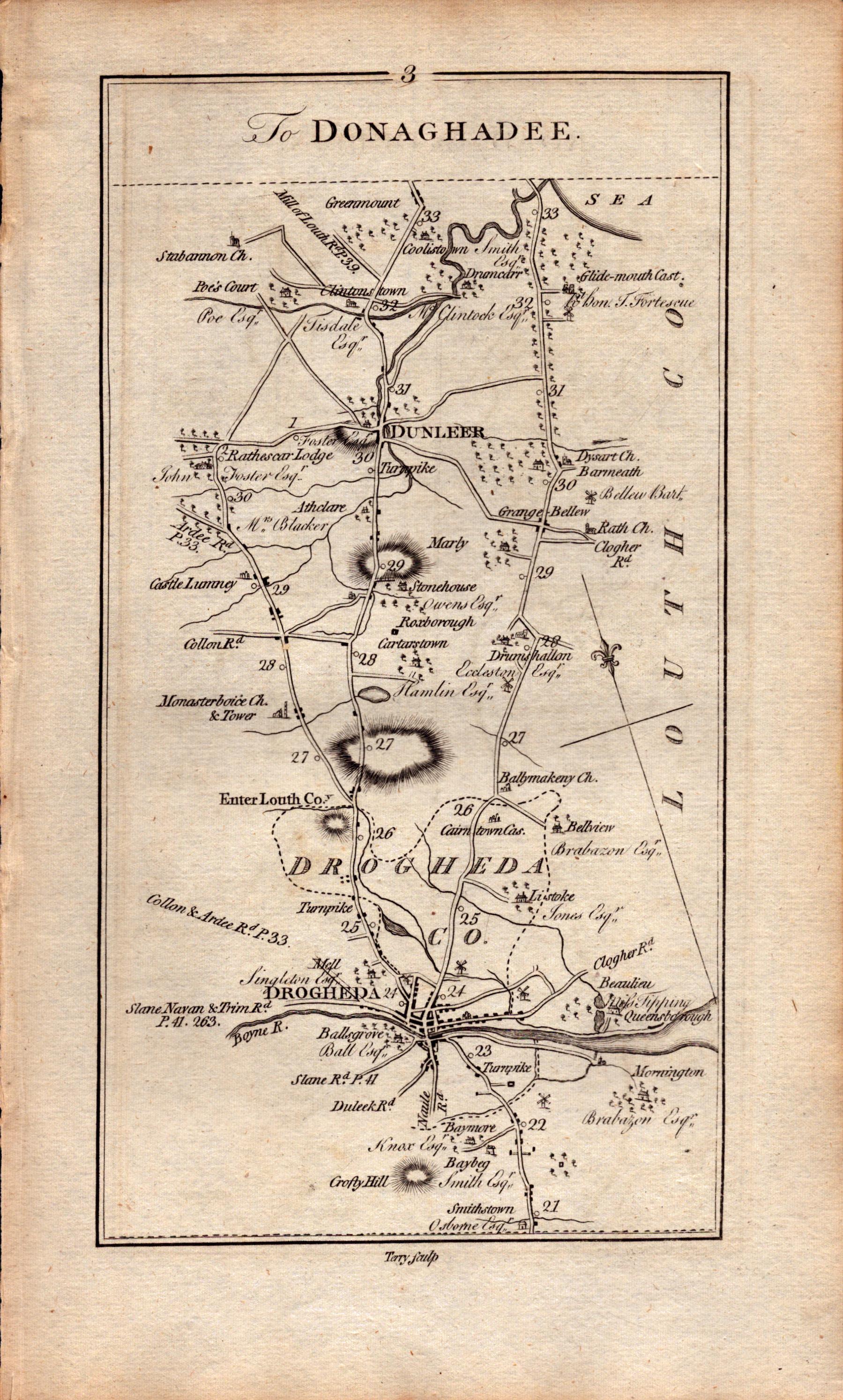 Ireland Rare Antique 1777 Map Drogheda Dundalk Newry Co Louth Armagh Down. - Bild 3 aus 4