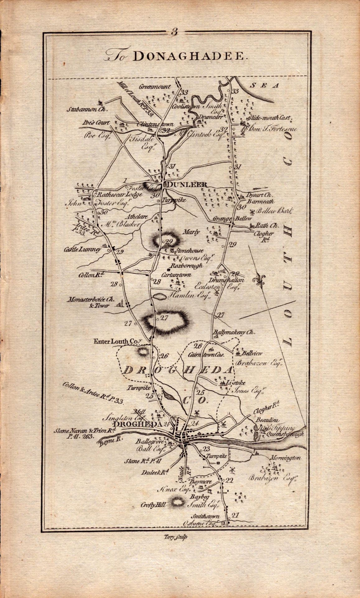 Ireland Rare Antique 1777 Map Drogheda Dundalk Newry Co Louth Armagh Down. - Image 3 of 4