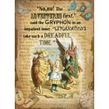 Alice In Wonderland ""The Gryphon"" Beautifully Designed Quote Metal Wall Art