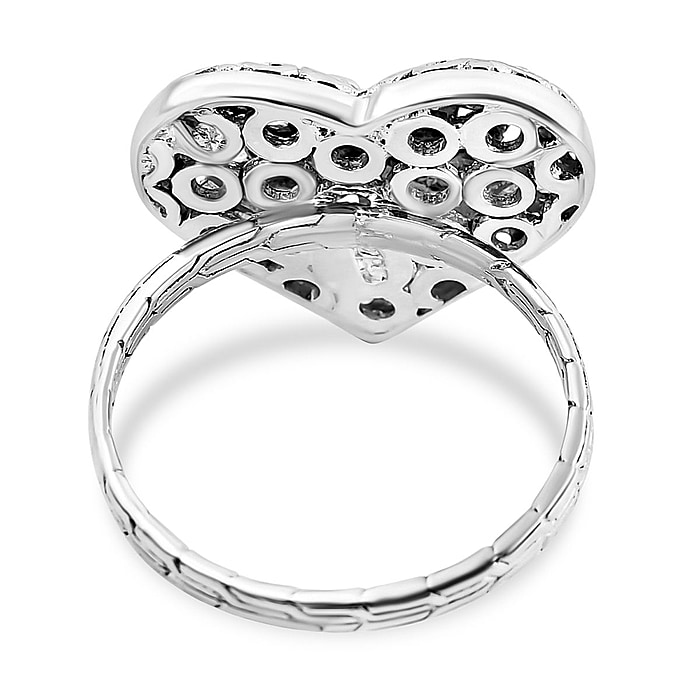 New! Royal Bali Collection - Sterling Silver Swan Heart Ring - Image 5 of 5