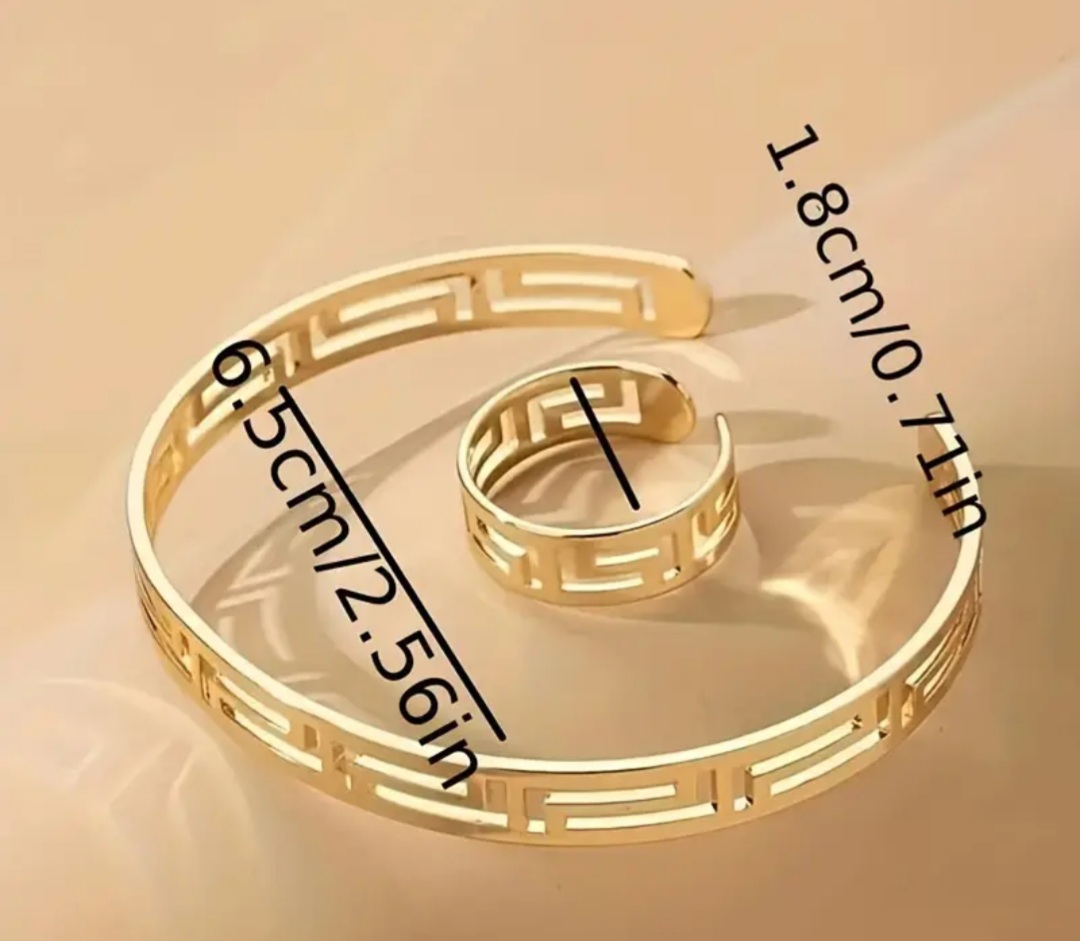 New! 18k Gold Plated Ring and Bangle - Image 3 of 3