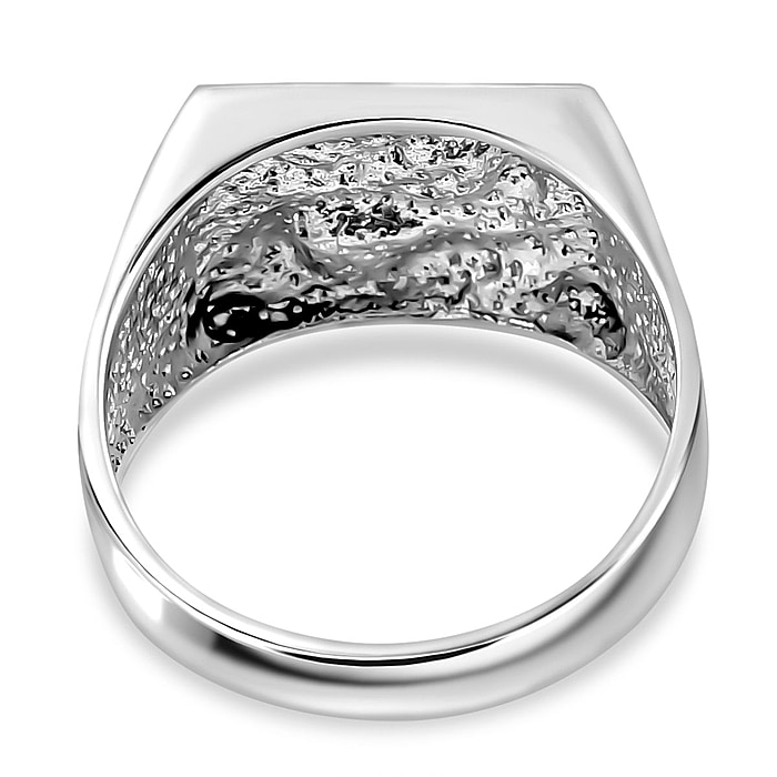 New! Royal Bali Collection - Artisan Crafted Sterling Silver Diamond Cut Dragon Ring - Bild 5 aus 5