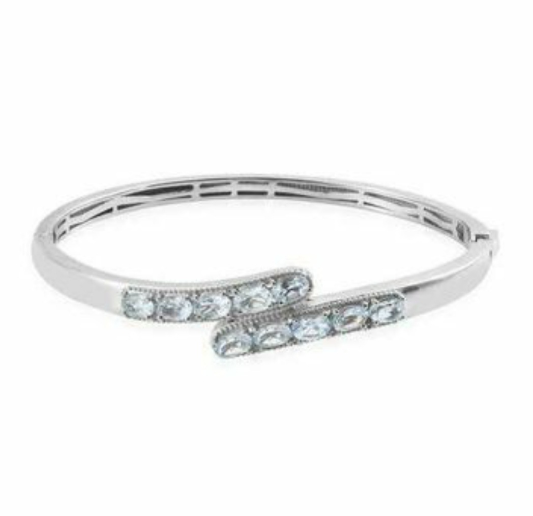 New! Skyblue Topaz Bypass Bangle - Image 3 of 4