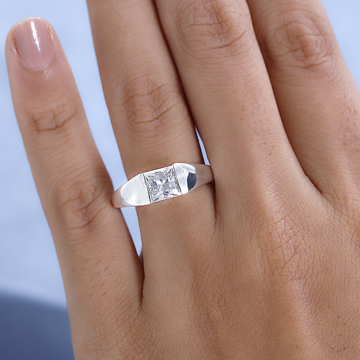 New! CZ Band Ring in Sterling Silver - Image 2 of 5