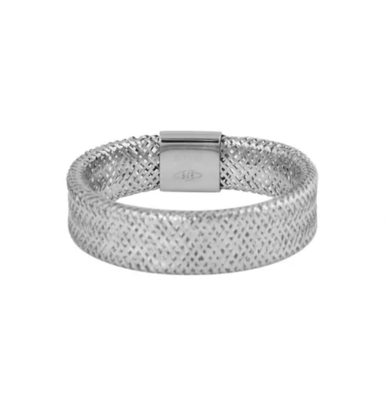 New! Italian Made - 9K White Gold Stretchable Ring - Image 4 of 5