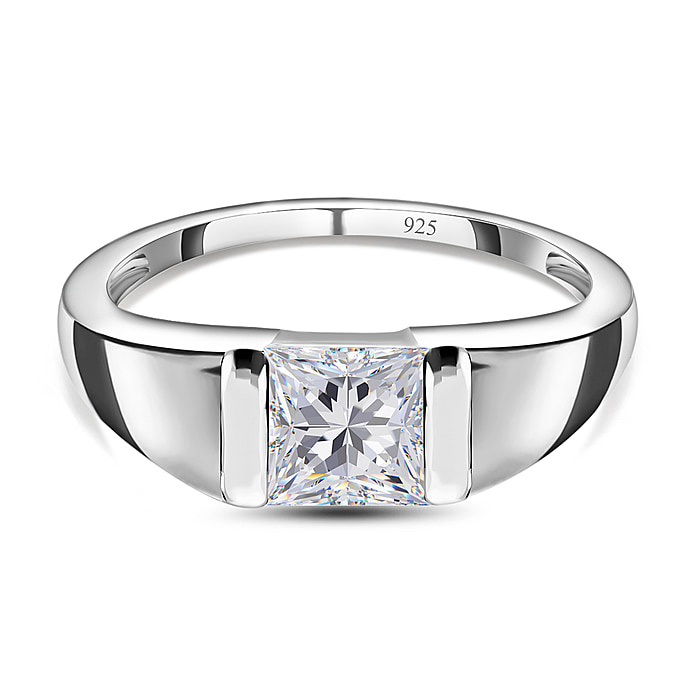 New! CZ Band Ring in Sterling Silver - Image 3 of 5