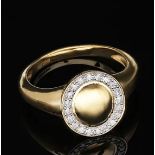 New! Diamond Ring in Vermeil Yellow Gold Plated Sterling Silver