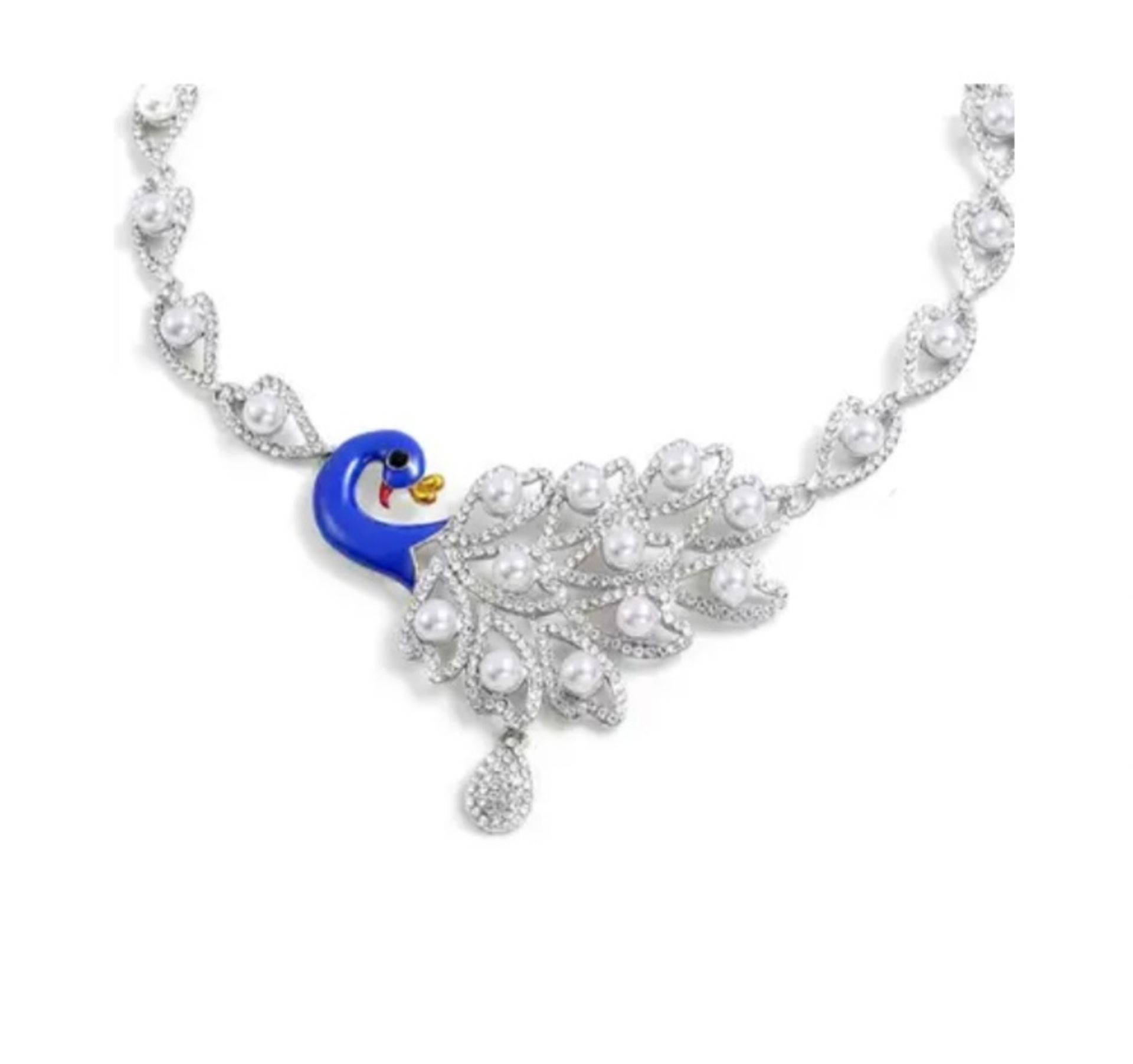 New! 2 Piece Set - White Austrian Necklace & Earrings (See Description) - Image 4 of 7