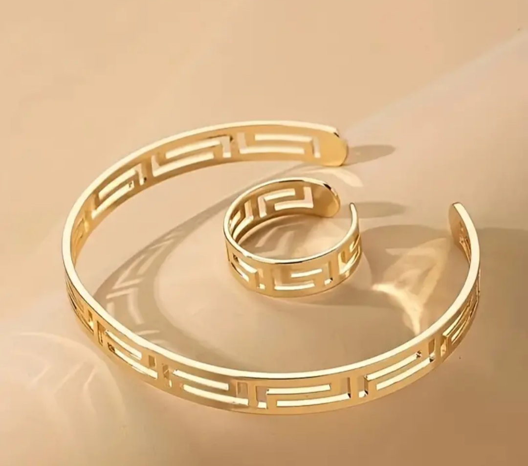 New! 18k Gold Plated Ring and Bangle - Image 2 of 3