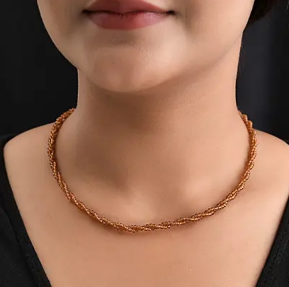 New! Hessonite Garnet Necklace - Image 2 of 5