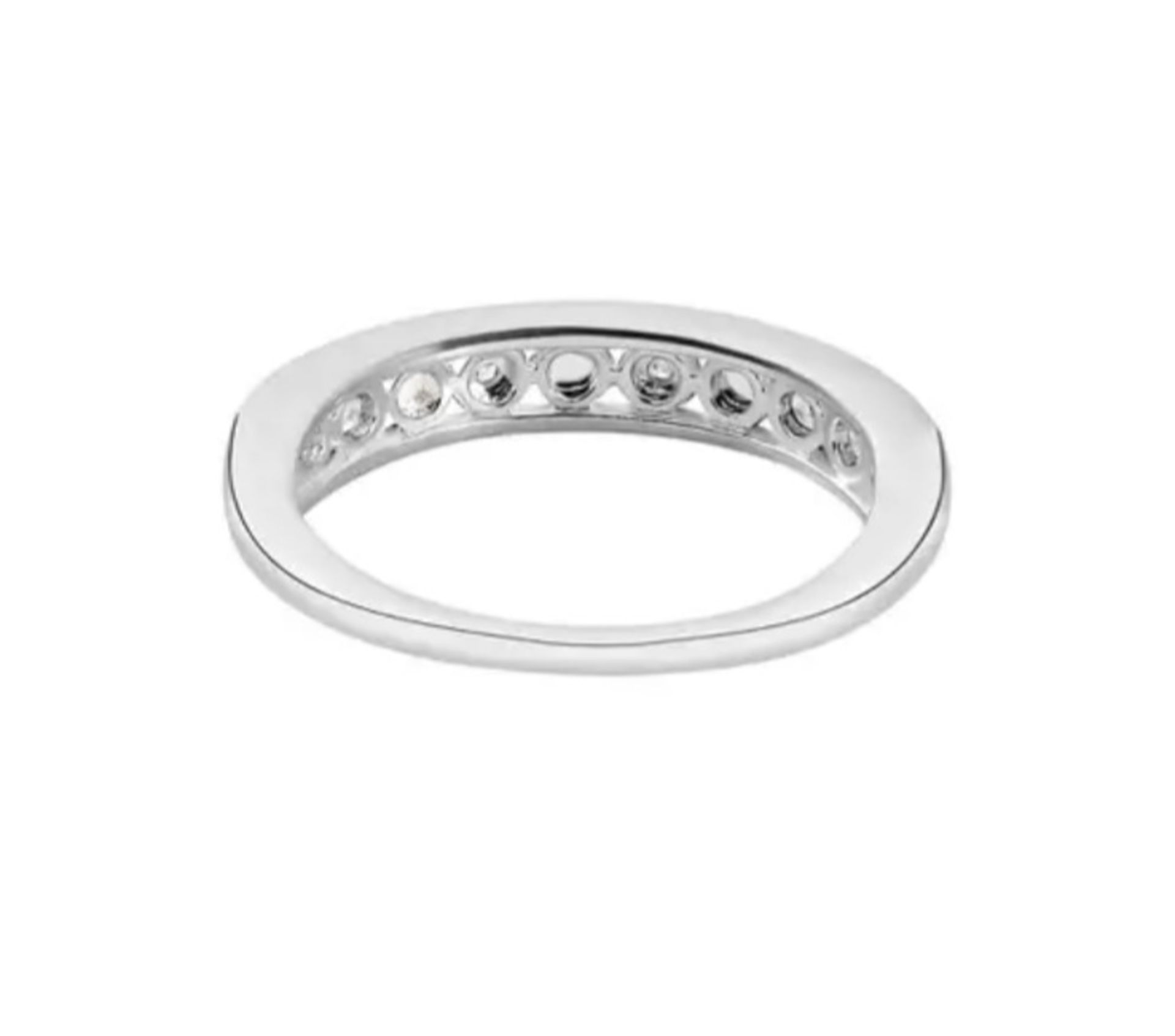 New! Diamond Half Eternity Ring in Sterling Silver - Image 4 of 4