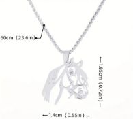New! Horse Head Pendant Stainless Steel