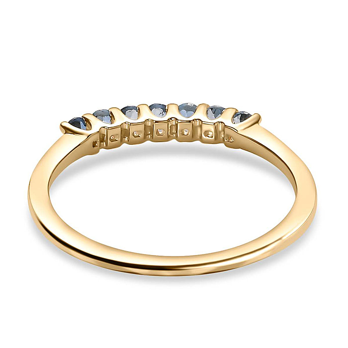 New! 9K Yellow Gold AA Santamaria Aquamarine Ring - Image 5 of 5