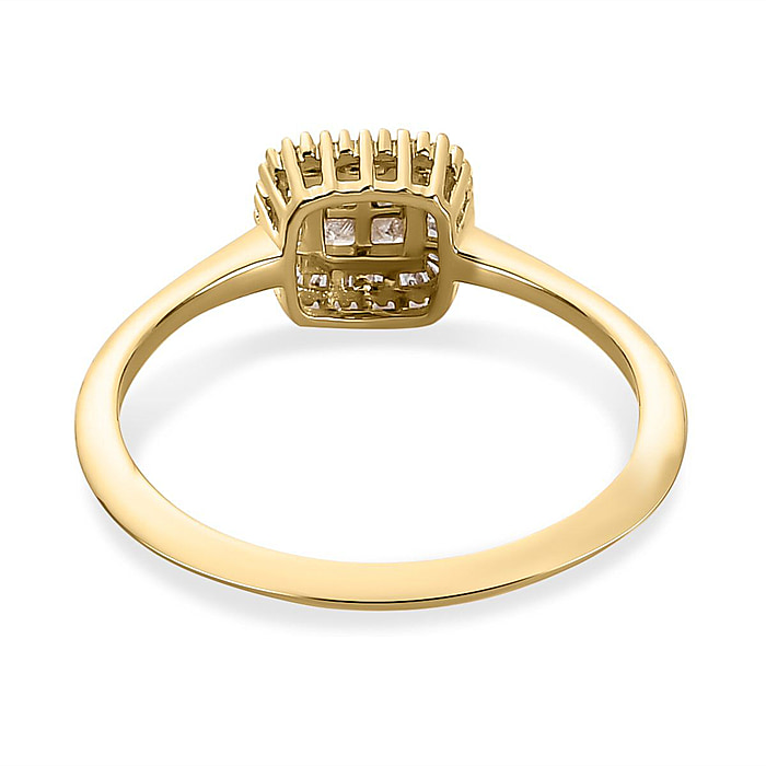 New! 9K Yellow Gold SGL Certified Diamond (G-H) Ring - Image 5 of 5