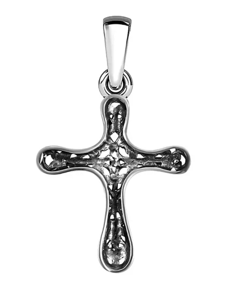 New! Royal Bali Collection - Sterling Silver Cross Pendant - Image 5 of 5