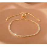 New! 18K Gold-plated Tennis Bracelet