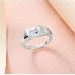 New! Finest CZ Signet Ring in Sterling Silver