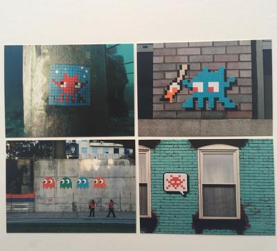 Invader (B France) "Hello My Game Is" 2017 Invasion Musee en Herbe in Paris, 15 Invader Postcard... - Image 3 of 12