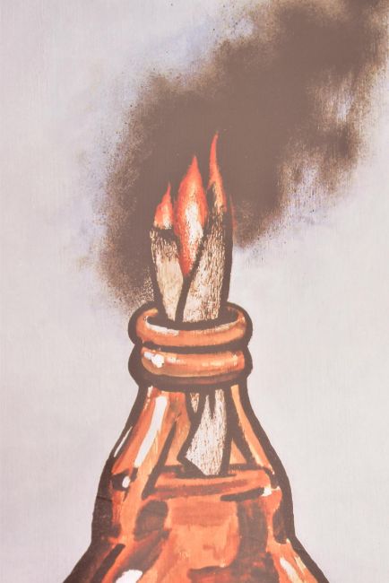 BANKSY (b 1973) "TESCO PETROL BOMB" Lithograph print in colours, Anarchists fair, framed, 2011 - Image 2 of 5