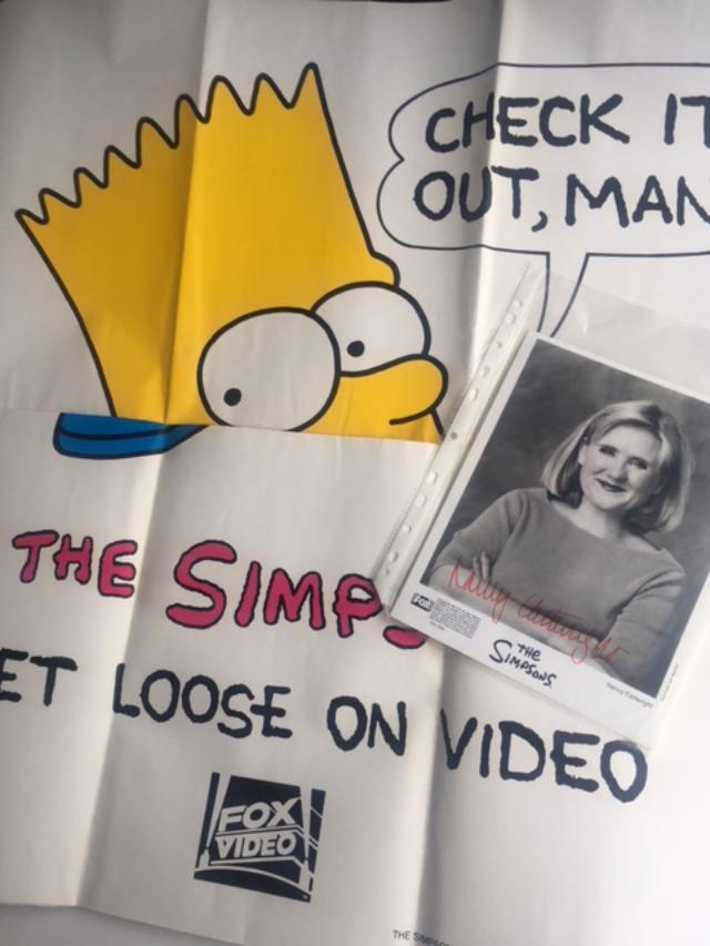 Bart Simpson & Nancy Cartwright (b1979 & 57) Signed Photo & Life Size Promotional Bart Poster, 19... - Image 2 of 8