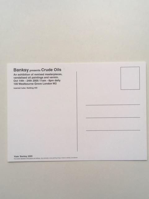 BANKSY (b 1974-) Kate Moss POST CARD FLYER from Crude Oils Exhibition, Notting Hill. 2005 - Image 3 of 6