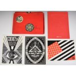 Shepard Fairey (b 1970) RARE ‘Arkitip No0051’ Obey book in sleeve box, 3 signed prints, 1st Ed, 2...